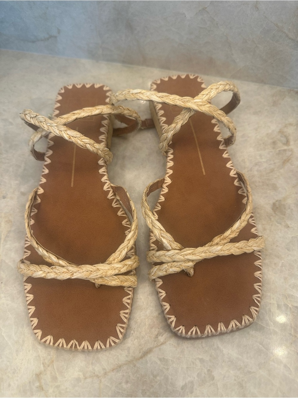Women's Dolce Vita Braided Strap Sandals in Natural/Tan